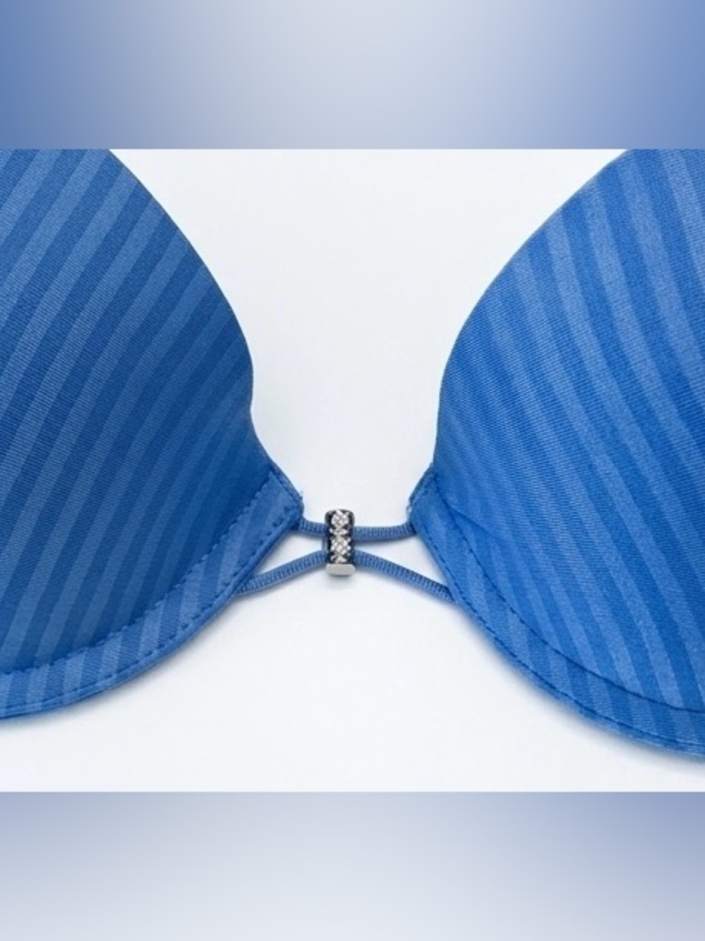 Jessica Blue Striped Push-up Bea